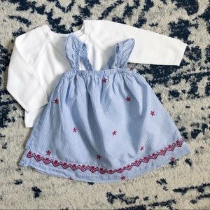 Cute summer dress & essential white cardigan